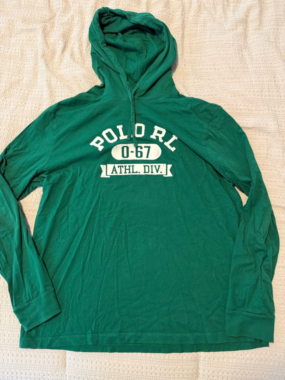 Polo by Ralph Lauren Bright Green Hooded Long Sleeve Tee